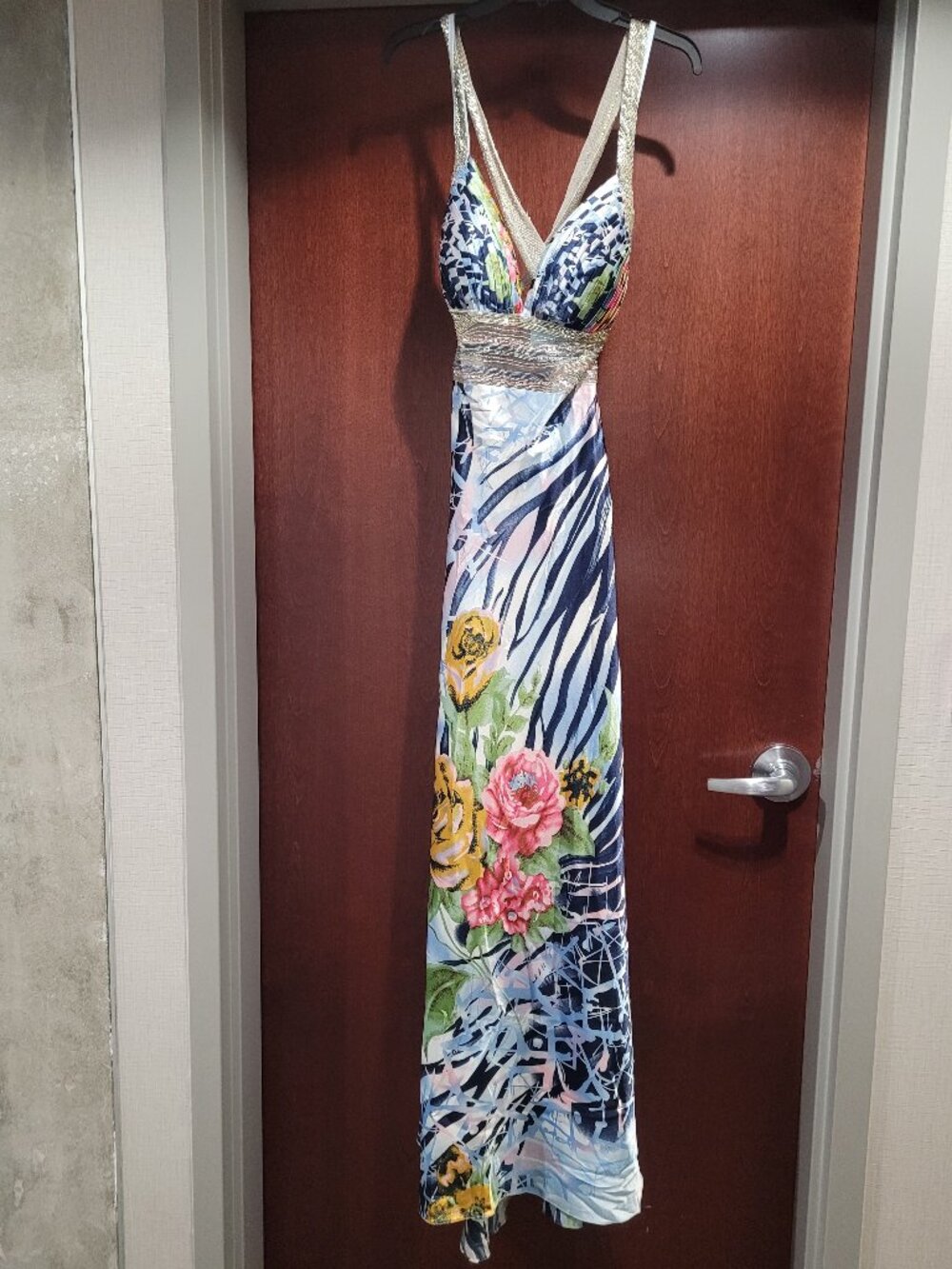 Dave and Johnny 6534 Size 7/8 Multicolor Print Floral Prom Dress